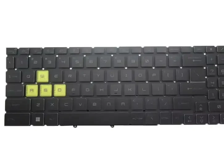 Laptop Monochrome Backlit Keyboard Limited Edition For MSI Crosshair 17 C12VE C12VF C12VG English US Black No Frame New