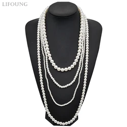 Multilayer Imitation Pearl Necklace For Women Long Sweater Chain Accessories Party Jewelry Classic Timeless Styles Gifts 2023456