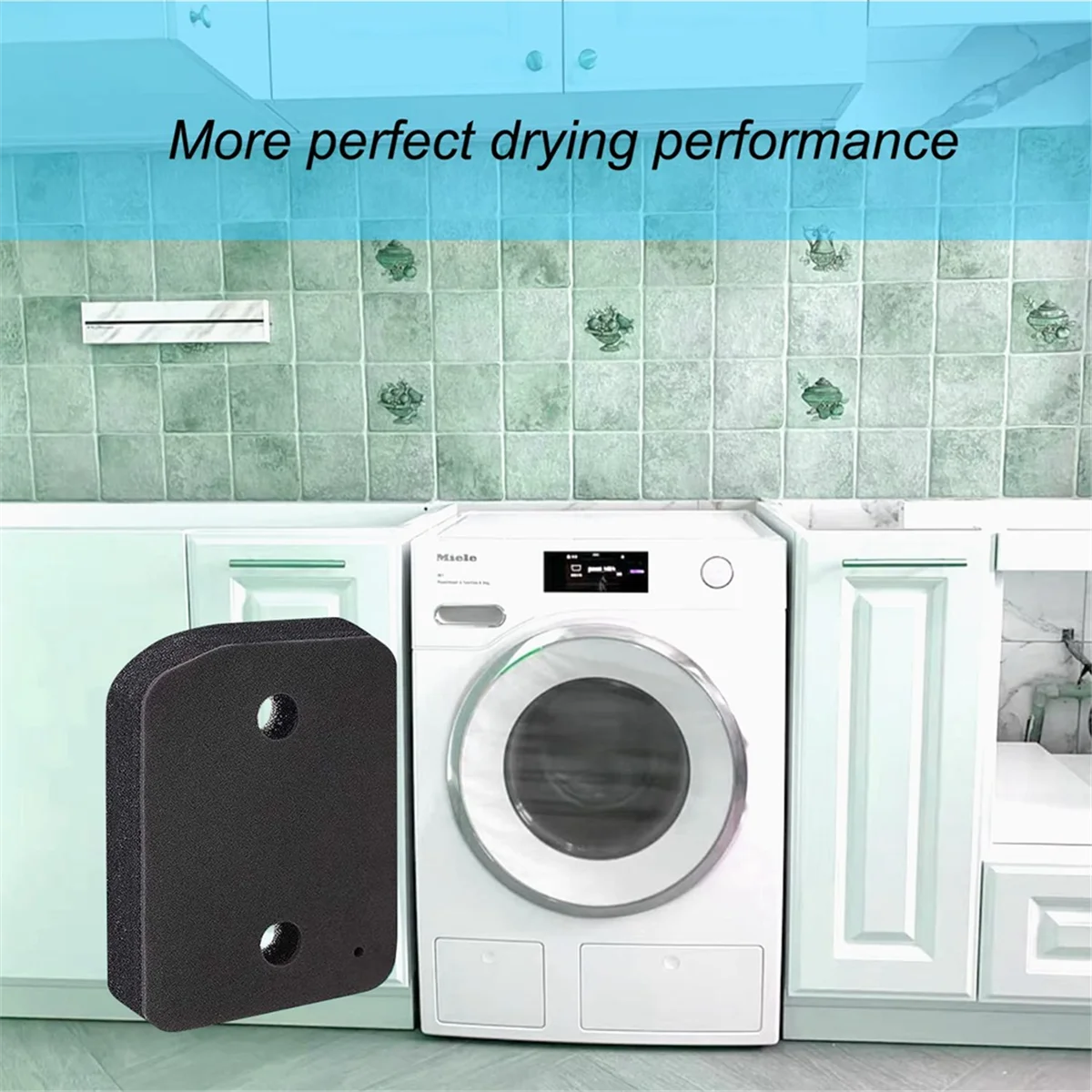 Reemplazo del filtro inferior del secadora A26P 14PCS 9164761   Filtro de espuma para secadora con bomba de calor Miele T1 TKS850WP TKB150WP TCJ680WP