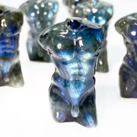 1PC Labradorite Man Model carving,Stone Collections,Excellent Gifts,Family And Friends Gift,Home Decoration,DIY Decoration