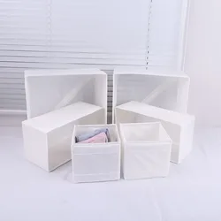 Foldable Clothes Socks Storage Box Washable Odorless Storage Box Drawer Organizer For Lingerie Bras Socks Leggings Organizers