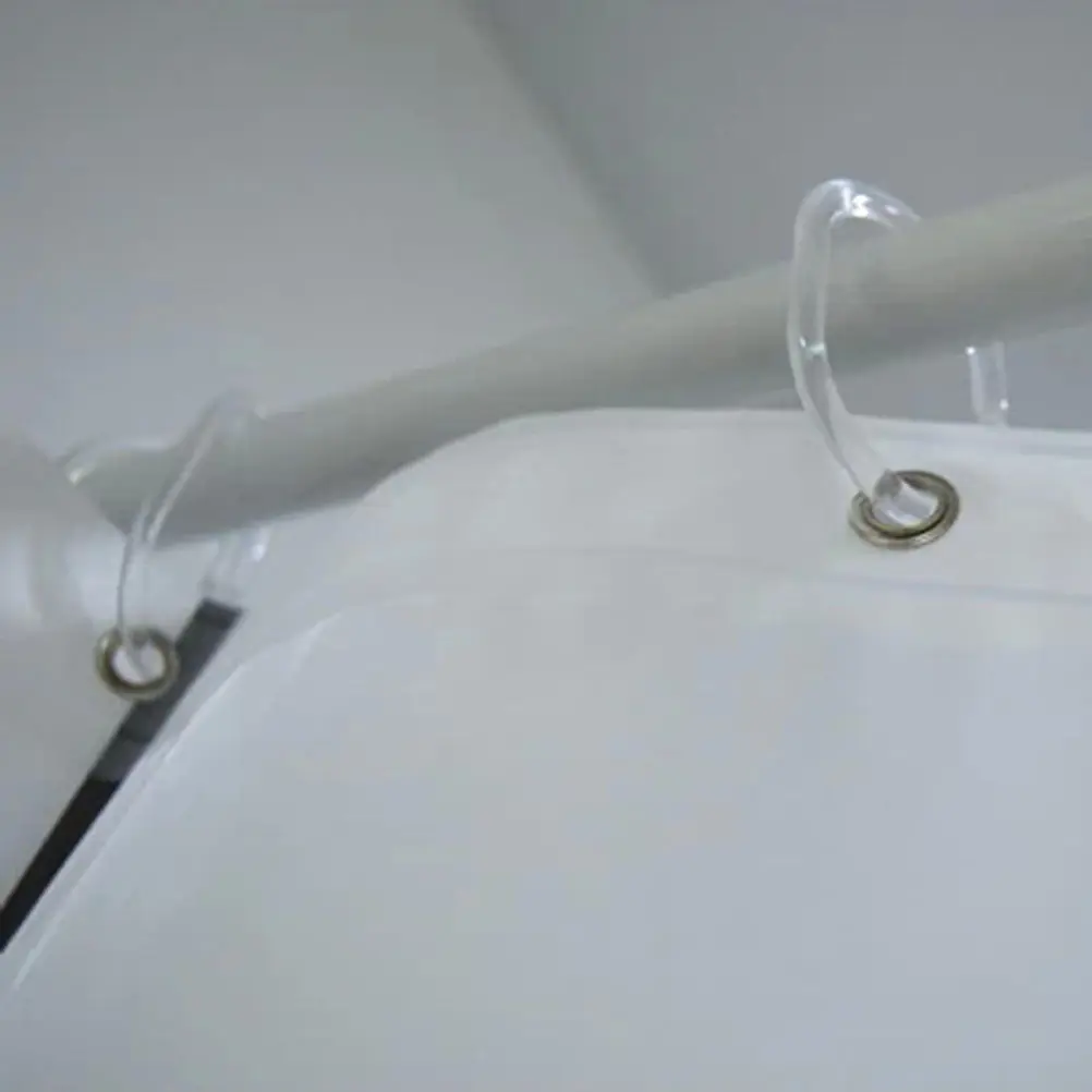 24 crochets de rideau de douche en plastique en forme de C, anneaux coulissants pour salle de bain, salle d'essayage, vestiaire, lisses, silencieux et sans frottement