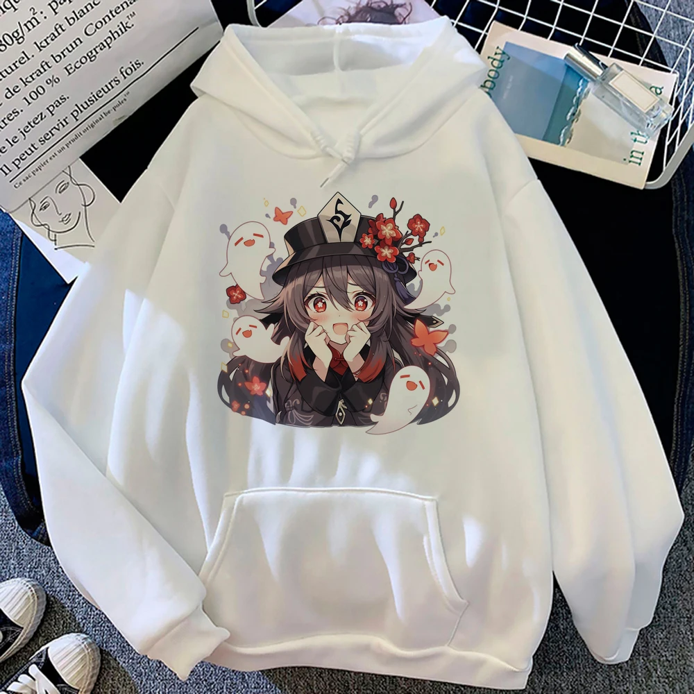 

Genshin Impact hoodies women anime Winter Fleece pulls tracksuit female anime clothing