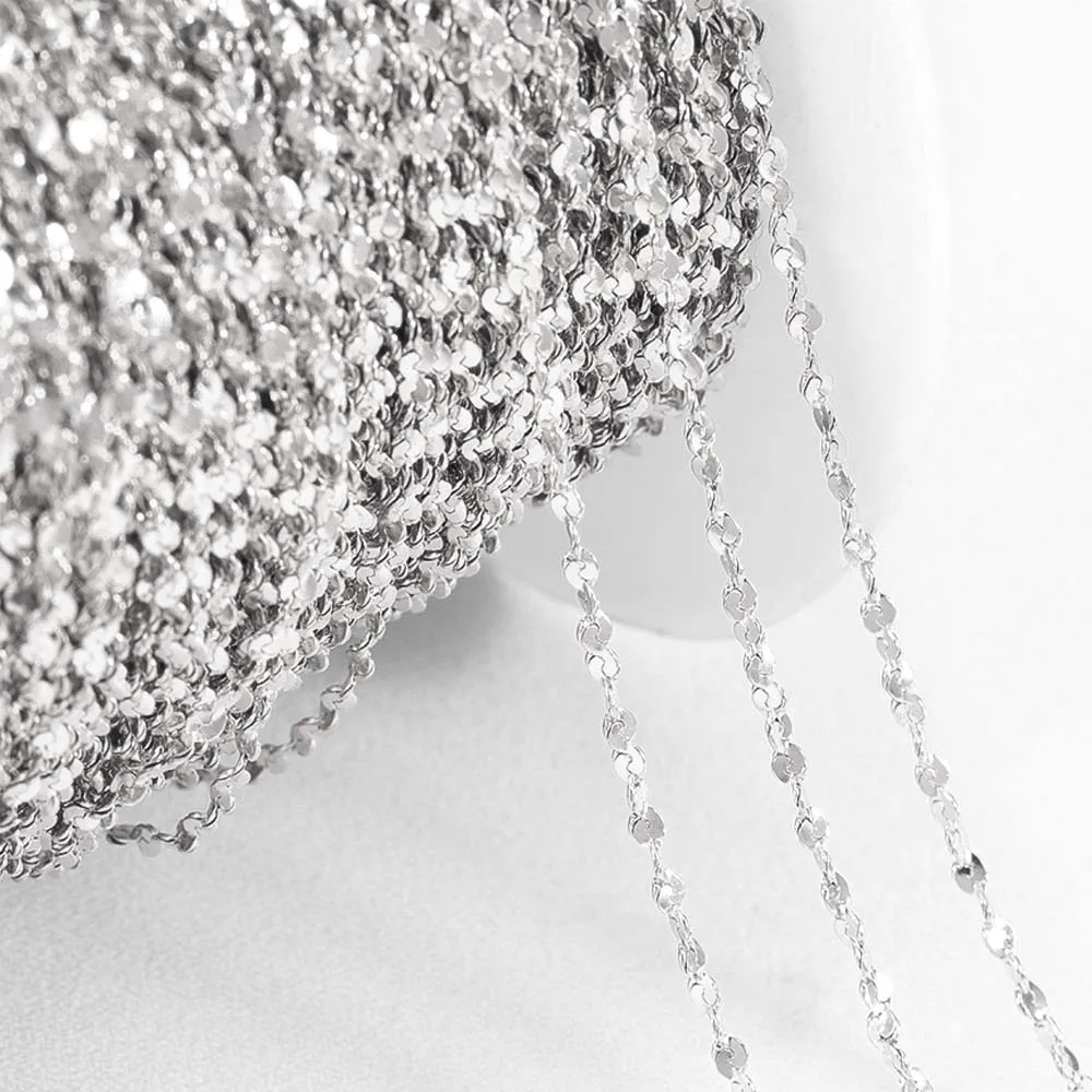 1Meter Stainless Steel 3mm Thick Link Chains Hanging 2.5mm Bead for DIY Men Necklace Bracelet Bag Chain Jewelry Making Wholesale image 3