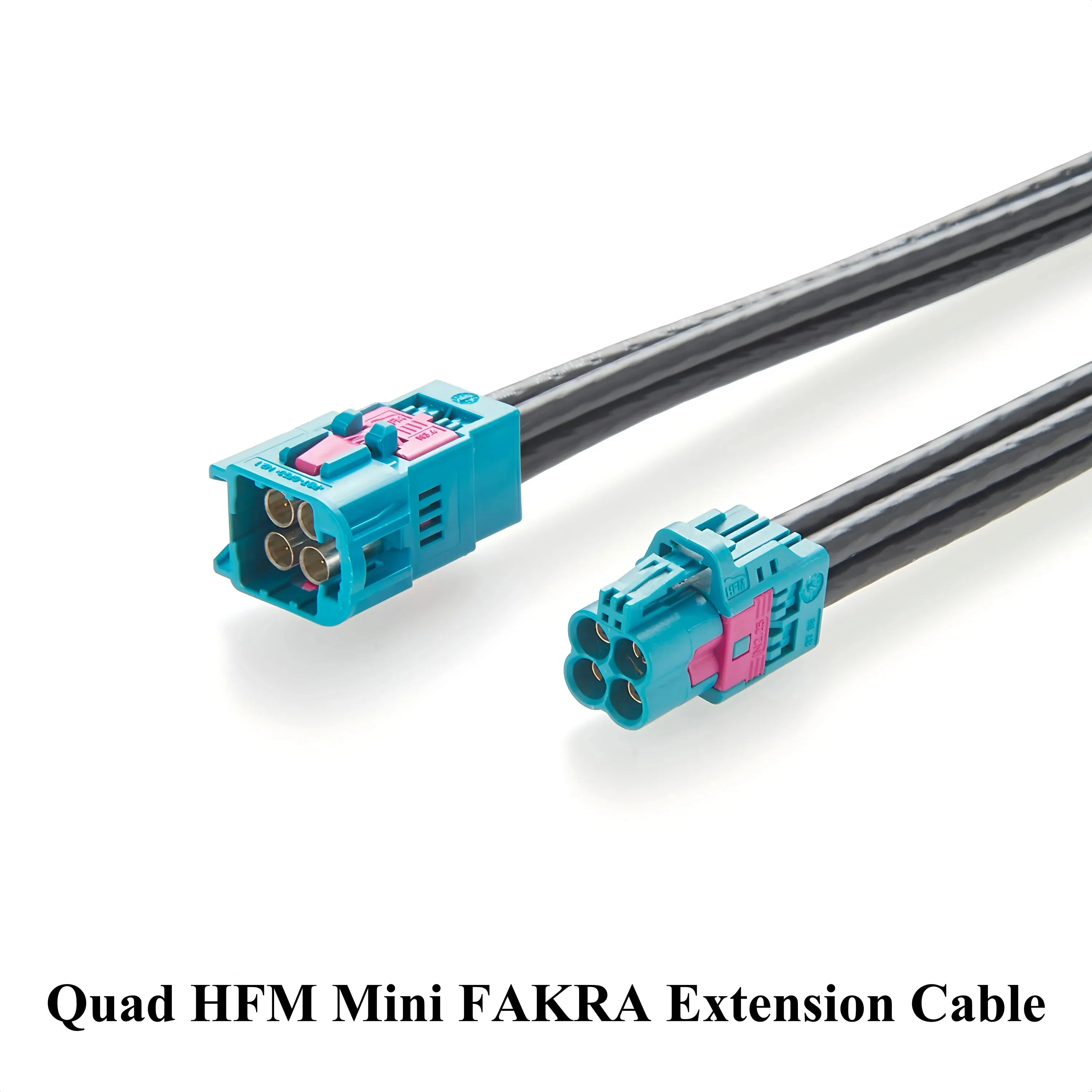 4 in 1 Mini FAKRA RF Coaxial Extension Cable Rosenberger AMS11D-1M4Z5-Z to AMK12D-1M4Z5-Z Quad HFM Mini FAKRA Cable Dacar 302-4