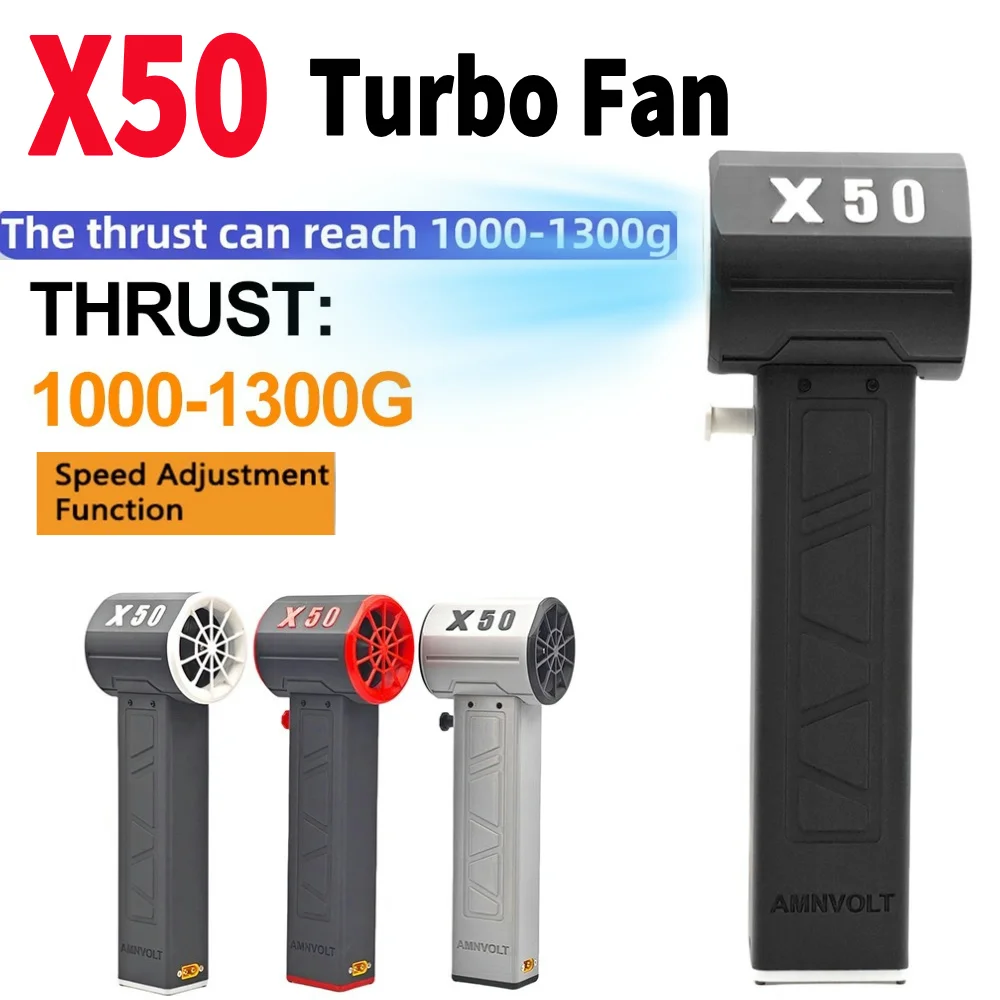 

X50 Mini Turbo Violent Fan 50mm Brushless Motor High Power Duct Fan Thrust 1300G Duct Turbo Jet Fan for Computer Keyboard