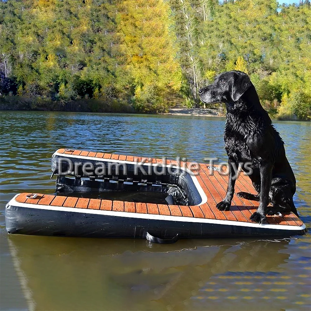 Durable Safe Water Inflatable Floating Dog Ramp for Dogs Swim Dock Portable Dog Stairs Ramp Inflatable Pat