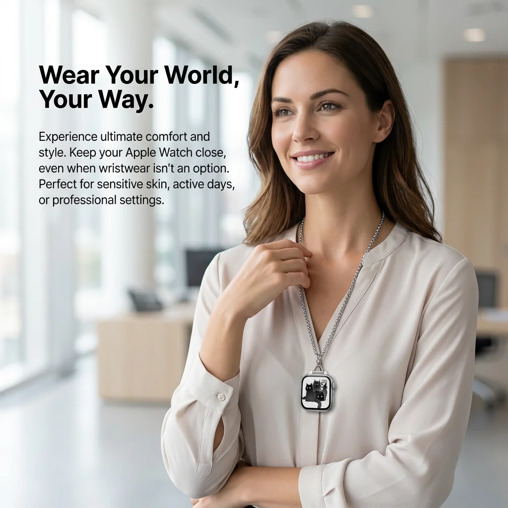 

Подвеска на шею S9, цепочка для часов, подходит для часов Apple Watch Strap38/40/41 мм 4 2/44/45/49 мм, спортивные аксессуары для часов Iwatch8SE2