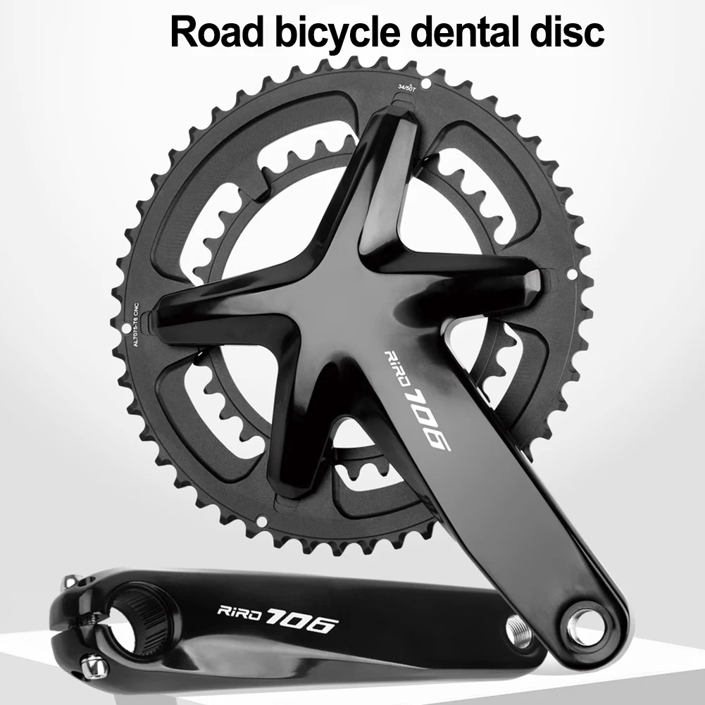 

Double Chainwheel Crankset Road Bike 34/50T Crankset Chainset 170mm VS 105 Aluminum Alloy Cranket For 9/10/11/12 Speed