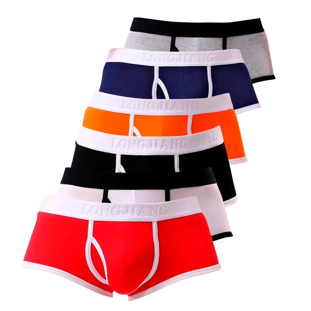 Sexy Mens Soft Solid Color Breathable Underwear Briefs Bulge Pouch Shorts Underpants Erotic Lingerie Sexy Male Boxer Shorts