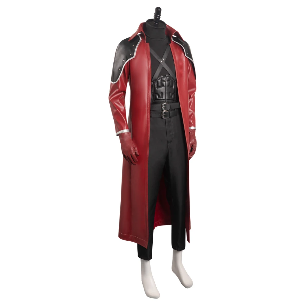 Crisis Core Final Fantasy VII Reunion Genesis Rhapsodos Costume Cosplay abiti Halloween Carnival Suit per uomini adulti gioco di ruolo