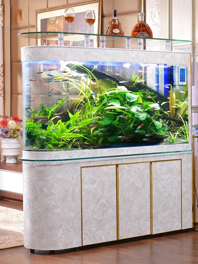 Fish Tank Aquarium Bullet Medium and Large Subareas Screens Ecological Change Water Bottom Filter Creative