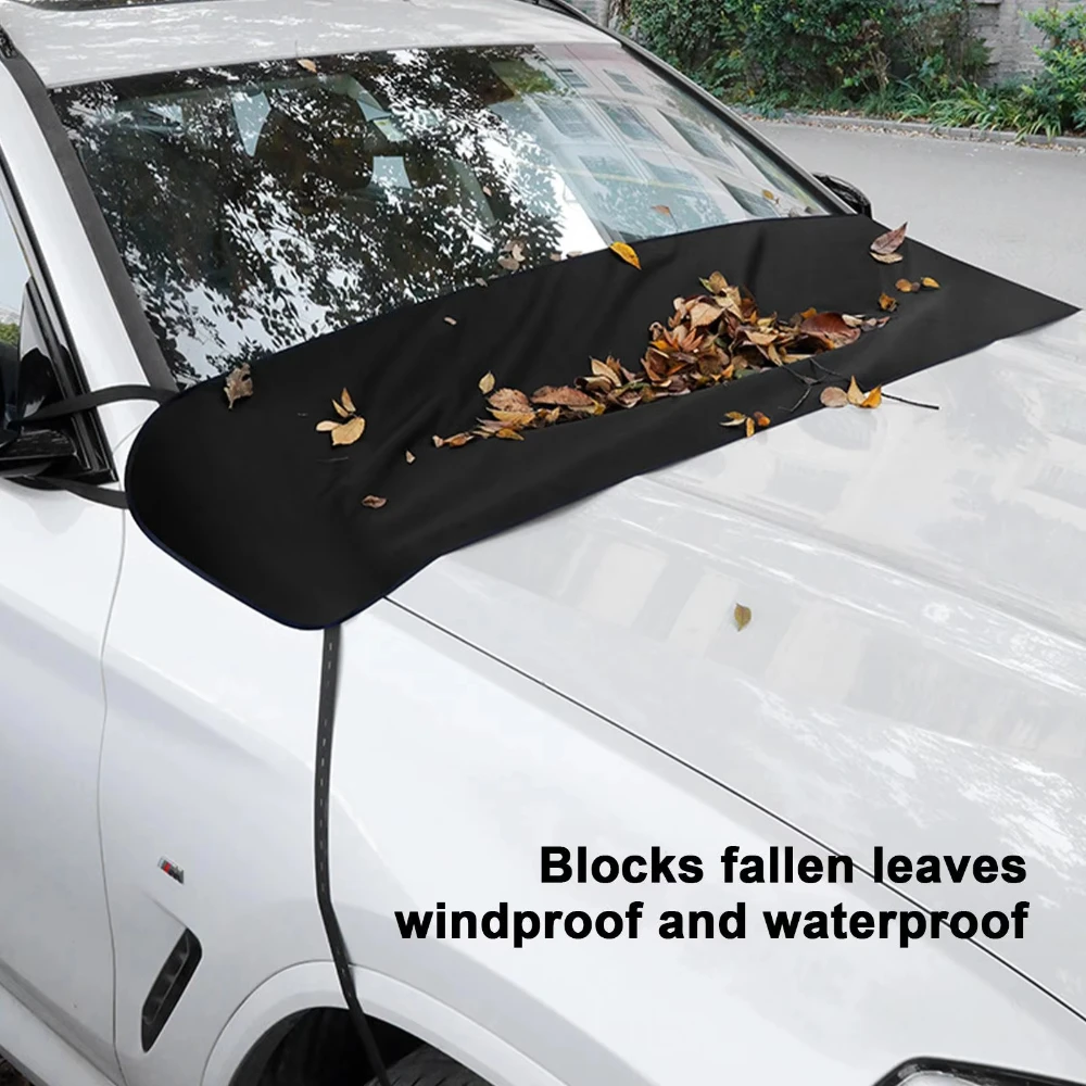 

M/L Universal Car Windshield Cover Leaf Leafs Frost Ice Snow Protection Net Sun Shade Front Window Rain Channel Wiper Dust Cover