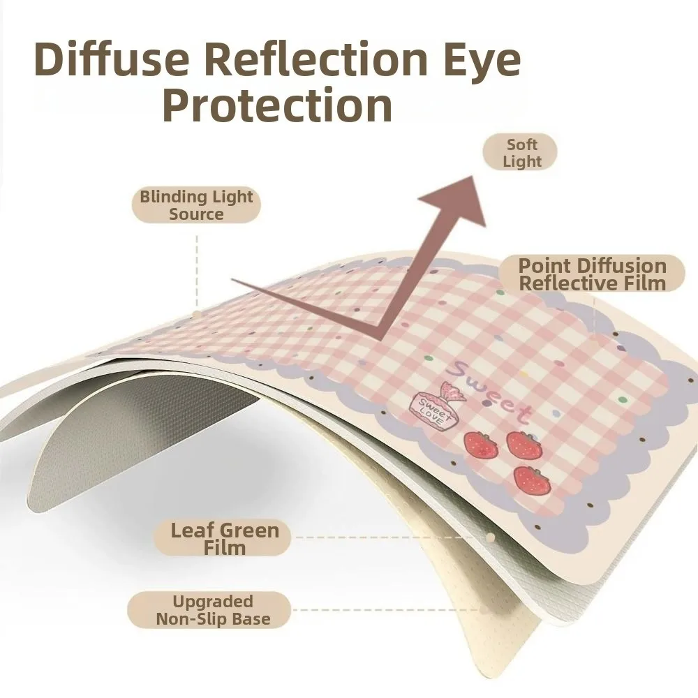 Study Cushion Cartoon Desk Mat Waterproof Double-sided Keyboard Mat Leather Large Mouse Pad Students