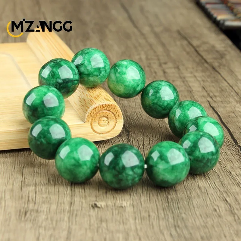 Natural Jade Dry Green Bracelet Necklace Hand-carved Exquisite Fashion Men\'s and Women\'s Jewelry Holiday Gift Lucky Amulet