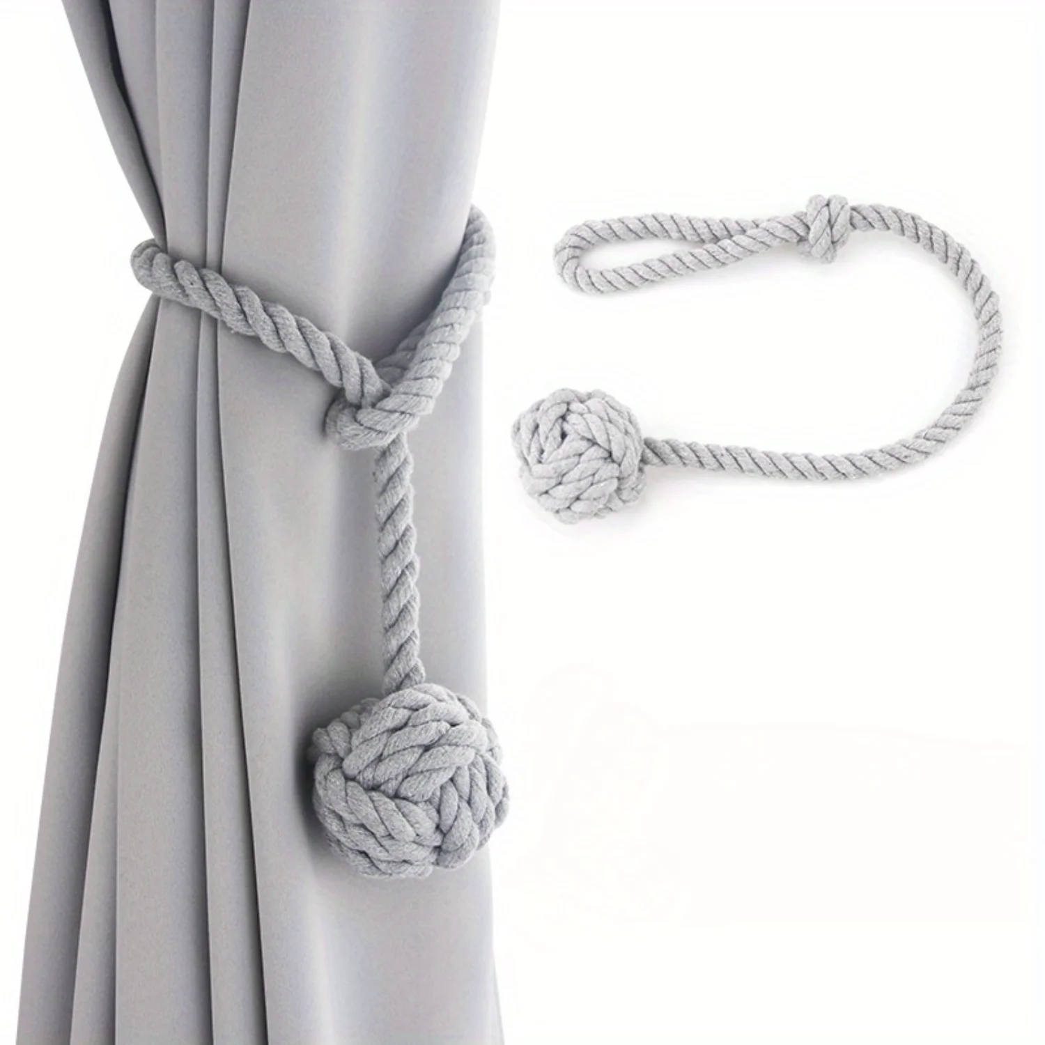 2pcs Modern Contemporary Cotton Rope Curtain Tiebacks - Polyester Cotton  Curtain Accessories