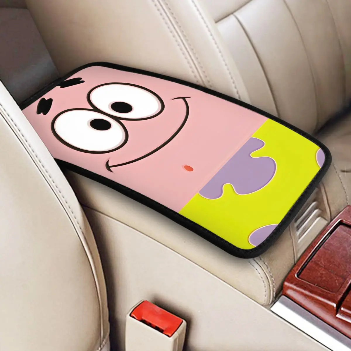 SpongeBobed Car Center Console Cushion Pad Car Armrest Seat Box Cover Protector for Car Decor Accessorie Universal Waterproof