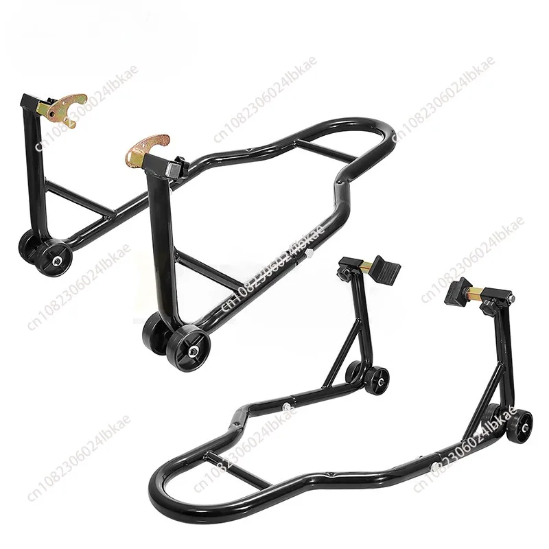 Motorcycle Stand Lift 850lbs Front Rear Combo  Lift Front and Rear Wheel Fork Stand Heavy Duty Rear Wheel