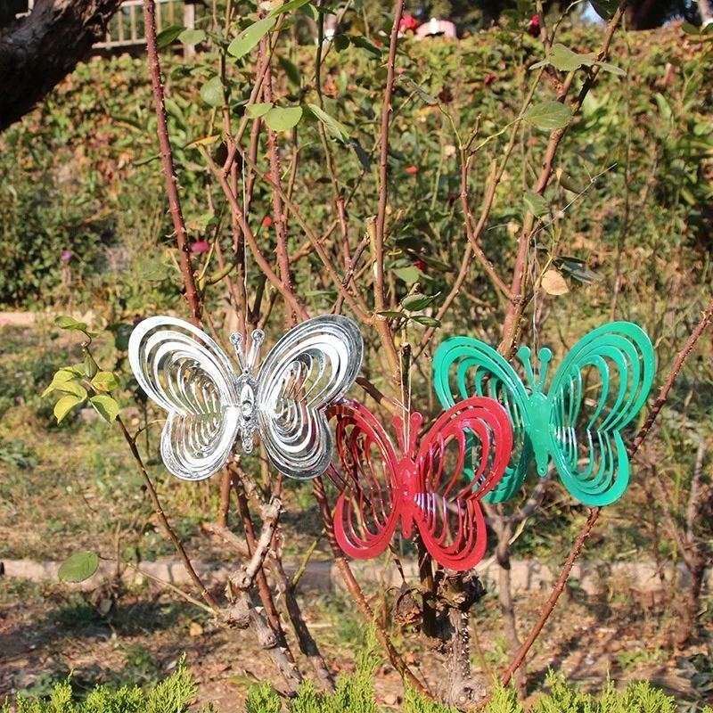 New 2026 Garden Decor Beating Art Butterfly Wind Spinner Yard Art Wind Chimes Balcony Ornament Dream Catcher Accessories Tools