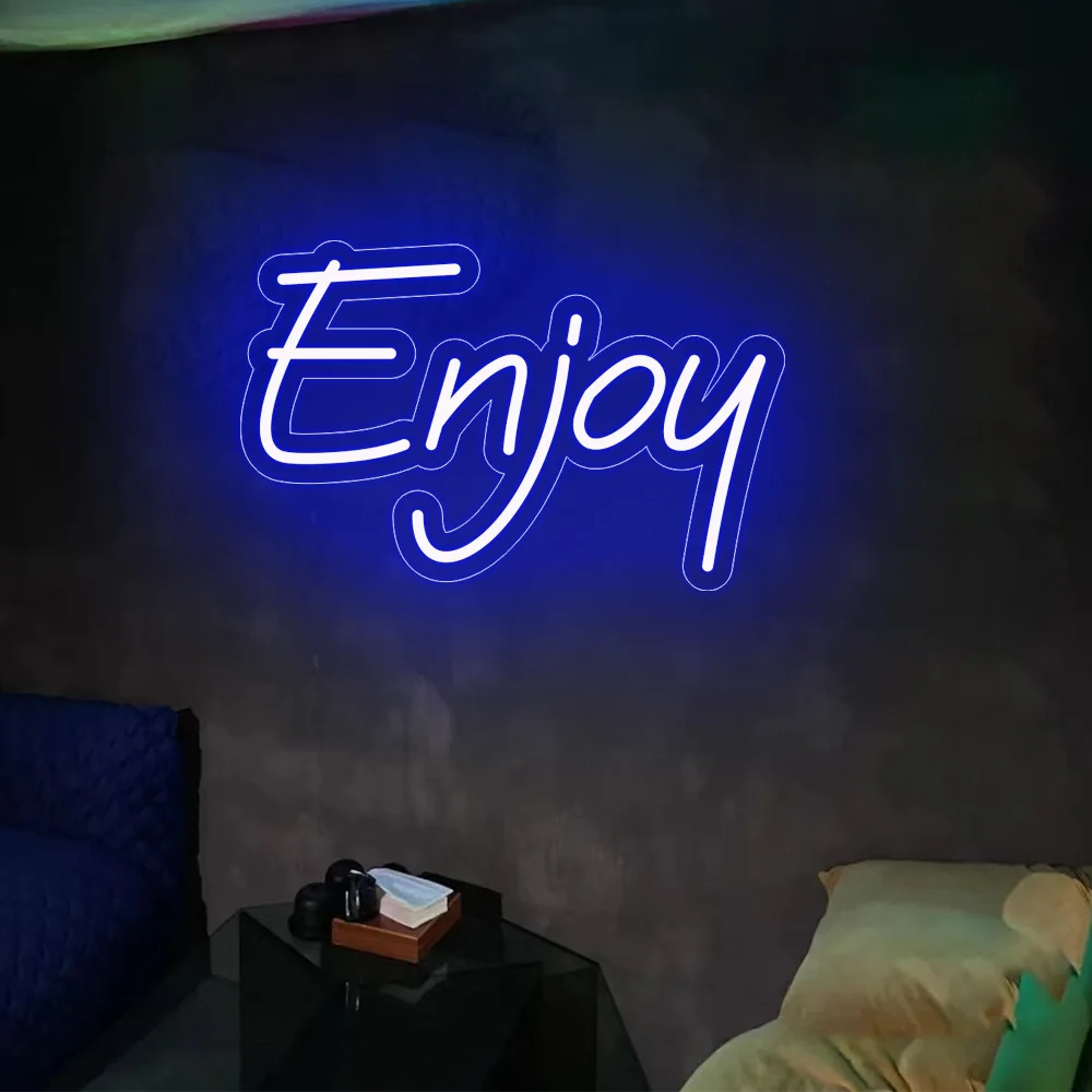 Letrero de neón personalizado con letras LED, luz de neón, decoración estética para habitación, decoración de boda, dormitorio, Bar, fiesta, bebida, enfriamiento, relajación, disfrute