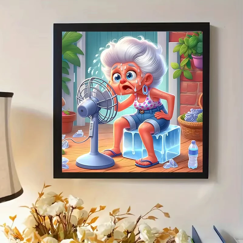 Acrylic Paint By Numbers Grandma Painting By Numbers on Canvas Coloring By Number for Adults Paint Digital Art - view 2