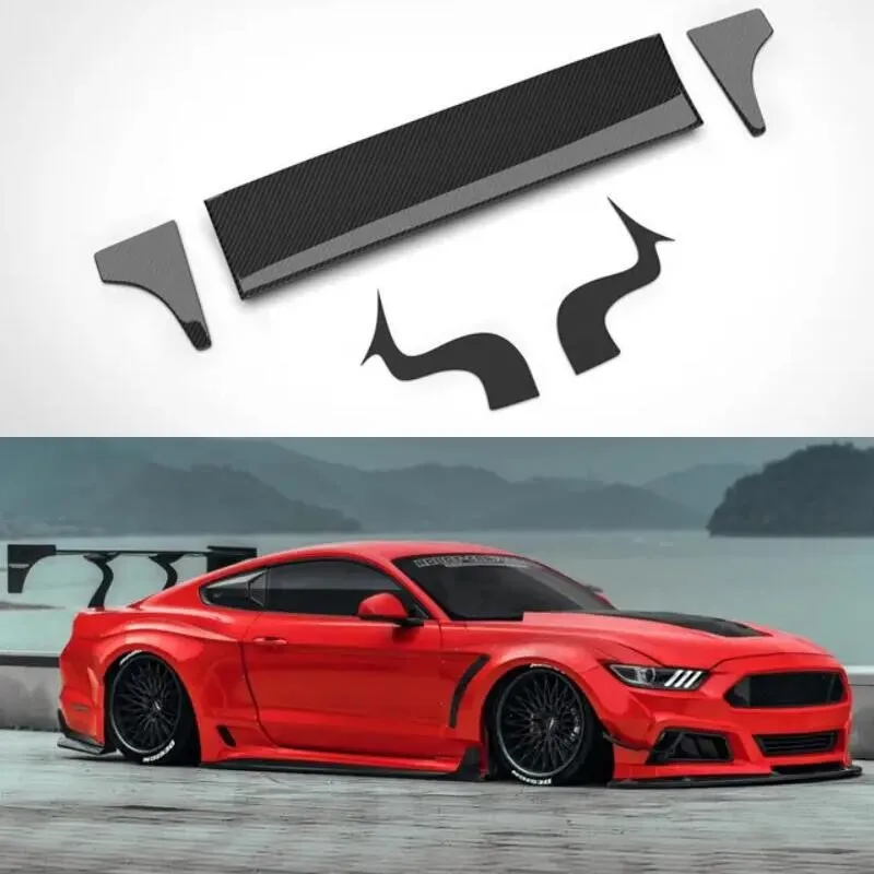 REAL CARBON FIBER REAR WING TRUNK LIP SPOILER Body Kit FOR Ford Mustang ROBOT BIG GT 2015 2016 2017 2018 2019 2020 2021 2022