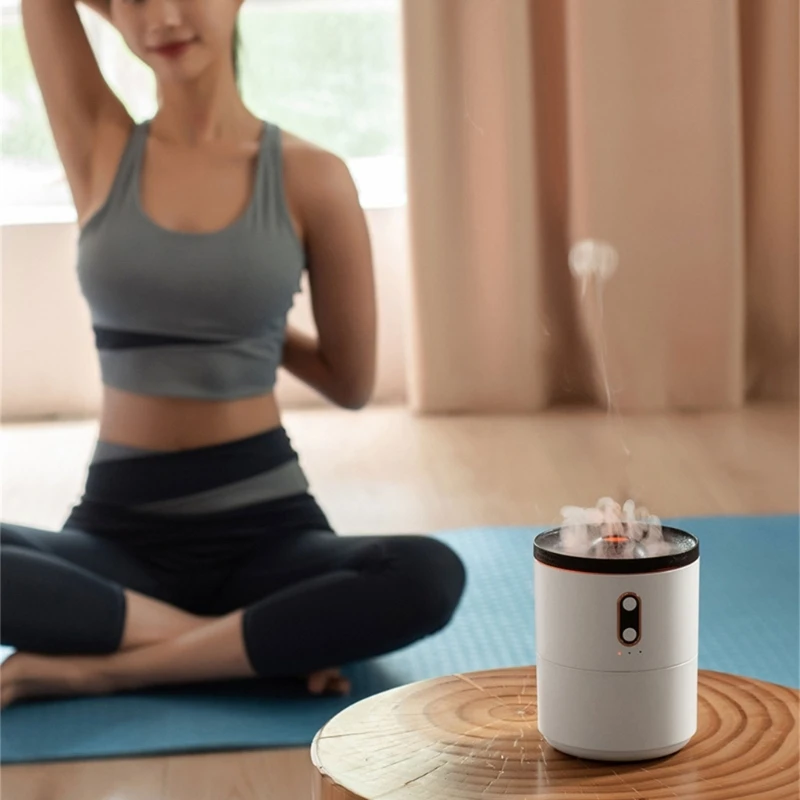 جهاز ترطيب على شكل بركان عصري يعزز جودة الهواء وملمس ABS للغرفة 918D