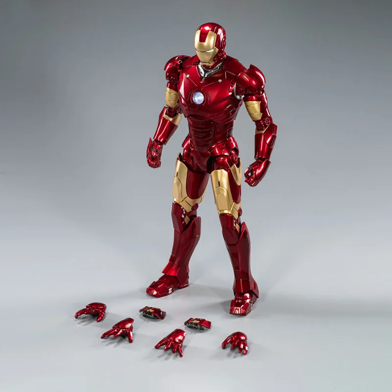 Originele Disney Marvel Iron Man MK3 kan licht uitstralen Model 1:5 Desktop Ornament MK4 Gemonteerd beeldje Set voor verjaardagscadeau voor jongens