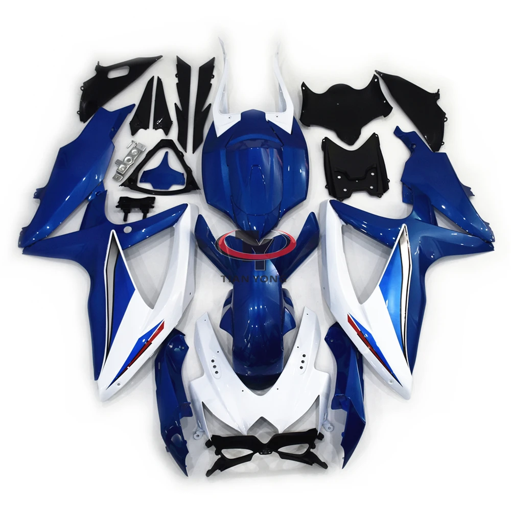 Bodywork Bright Blue Gradient Cowling Injection Motorcycle For GSXR600 GSXR750 K8 GSXR 600 750 2008 2009 2010 Full Fairing Kits