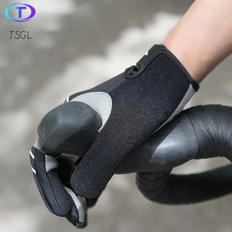 Guantes de ciclismo dedos completos pantalla táctil antideslizante Primavera Verano hombres guantes de bicicleta de carretera para Spotrs gimnasio Fitness bicicleta de pesca