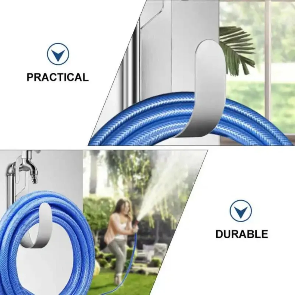 Stainless Steel Garden Hose Holder Hanging Sturdy Hose Hanger Heavy Duty Within 30m Hose Storage Rack For Home Garden Yard