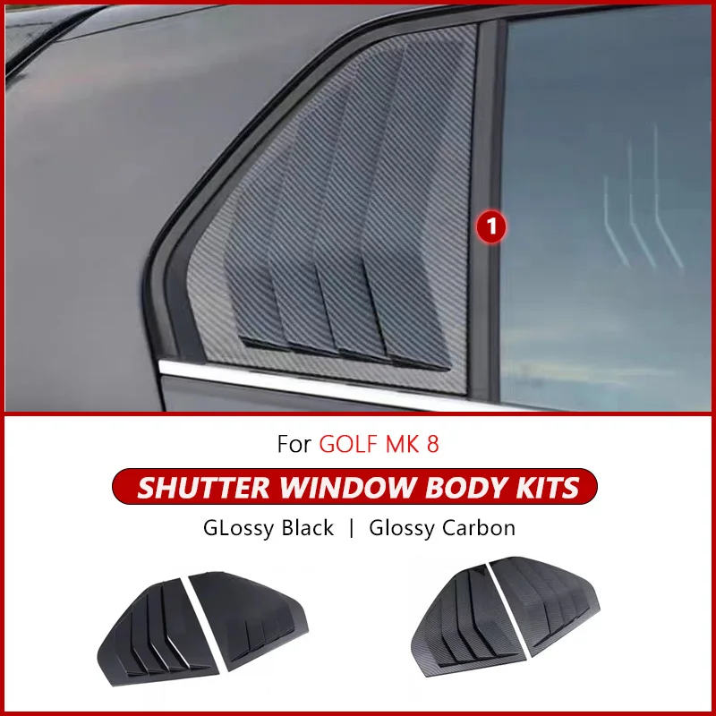 

Window rear triangular Louver Spoiler For VW Golf MK8 Rline GTI 2020 2021 2022 2023 New modified Exclusive Auto Exterior Parts