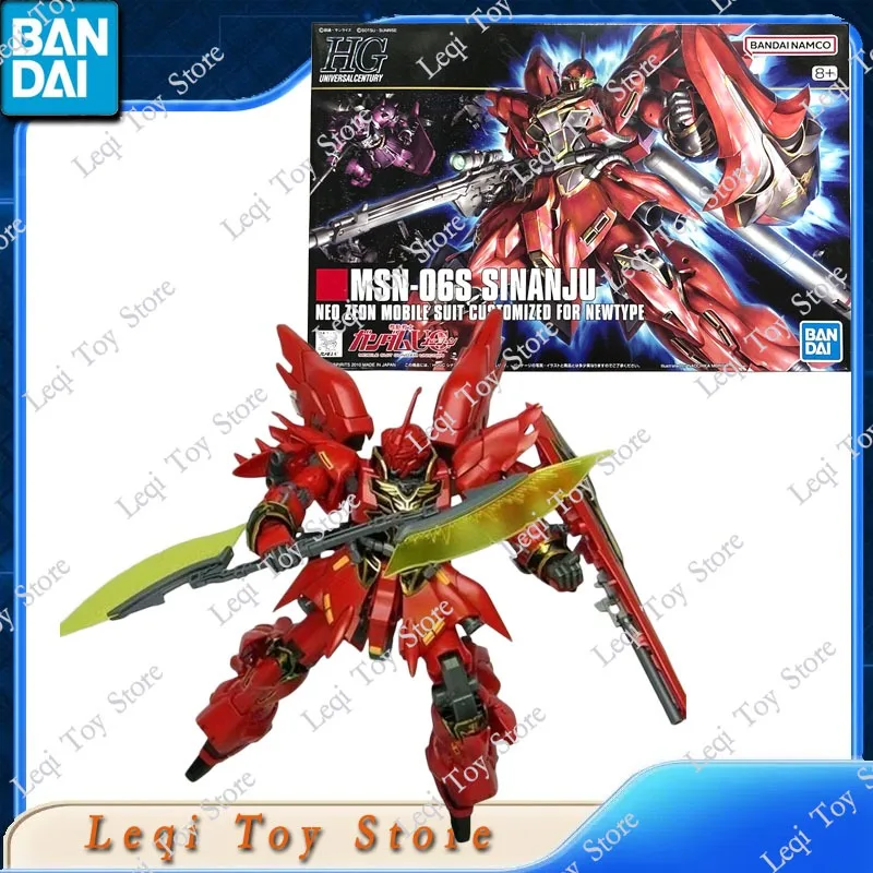 Bandai Original genuino en stock HG 116 1/144 GUNDAM MSN-06S SINANJU Figuras de acción de anime Juguetes Regalo Modelo de ensamblaje Adornos