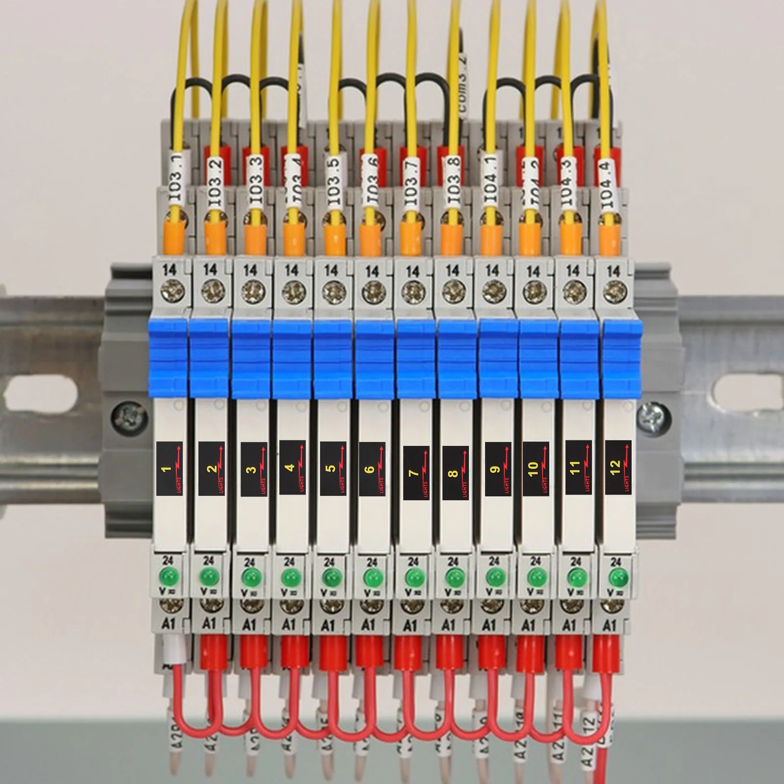 Etichette colorate per interruttori Etichette autoadesive per pannelli elettrici Adesivi Forniture di identificazione per cartelle di file di scatole