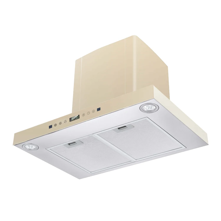 Exaustor de exaustor de chaminé de cozinha de luxo OEM de design moderno profissional inteligente de aço inoxidável