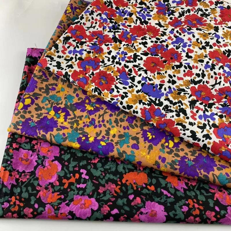 

100% Cotton Poplin Fabric Small Floral Print Girls Dress Kids Homewear DIY Craft Sewing Material Ready To Ship