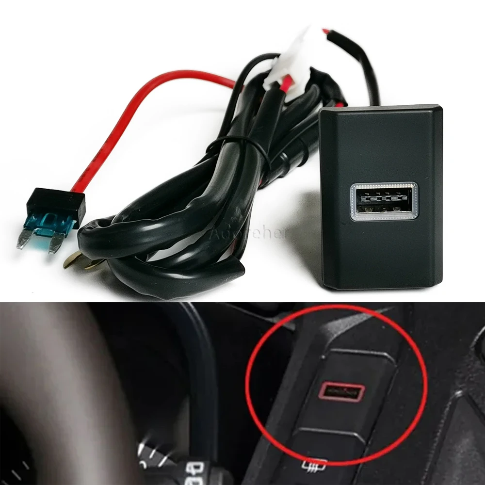 

Автомобильный синий светодиодный светильник, 1 шт., подходит для Ford Transit 2017-2020, одиночное USB-зарядное устройство QC3.0, интерфейс зарядки телефона, адаптер, розетка