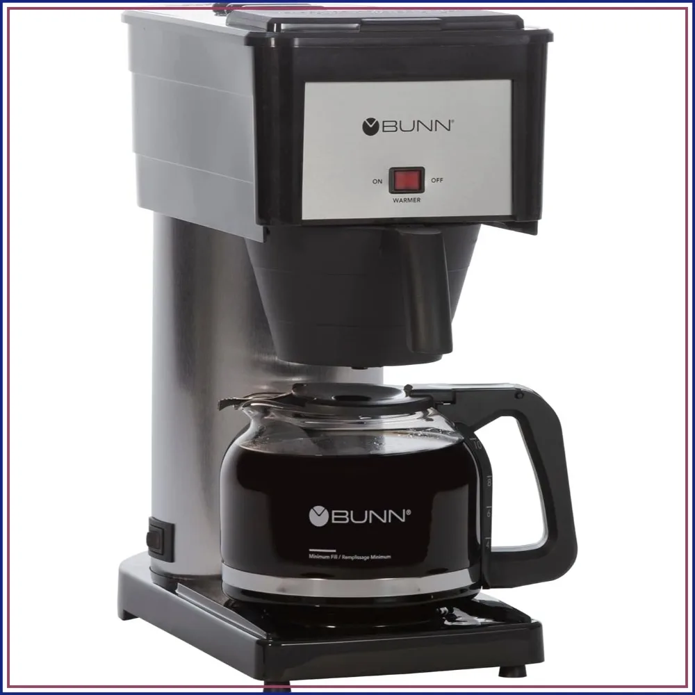 

10-Cup Coffee Brewer Fast Brew 4 Min Stainless Steel Hot Water Tank Drip-Free Carafe