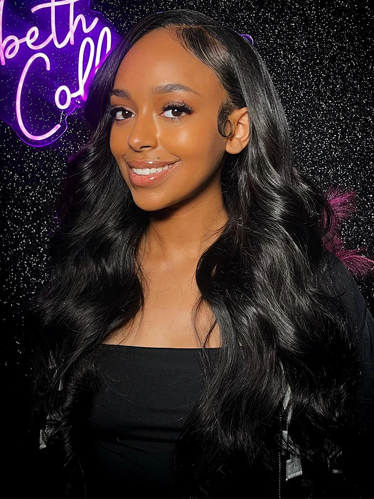 

13x6 HD Brazilian 180 200 Density Lace Front 30 40 Inch Body Wave Pre Plucked Lace Frontal Wig 13x4 Human Hair Glueless Wigs