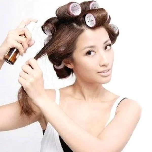 6pcs/Set Hair Rollers Very Easy To Use No Clips Diy Hair Curlers For Female Girl Styling Role Play Usage