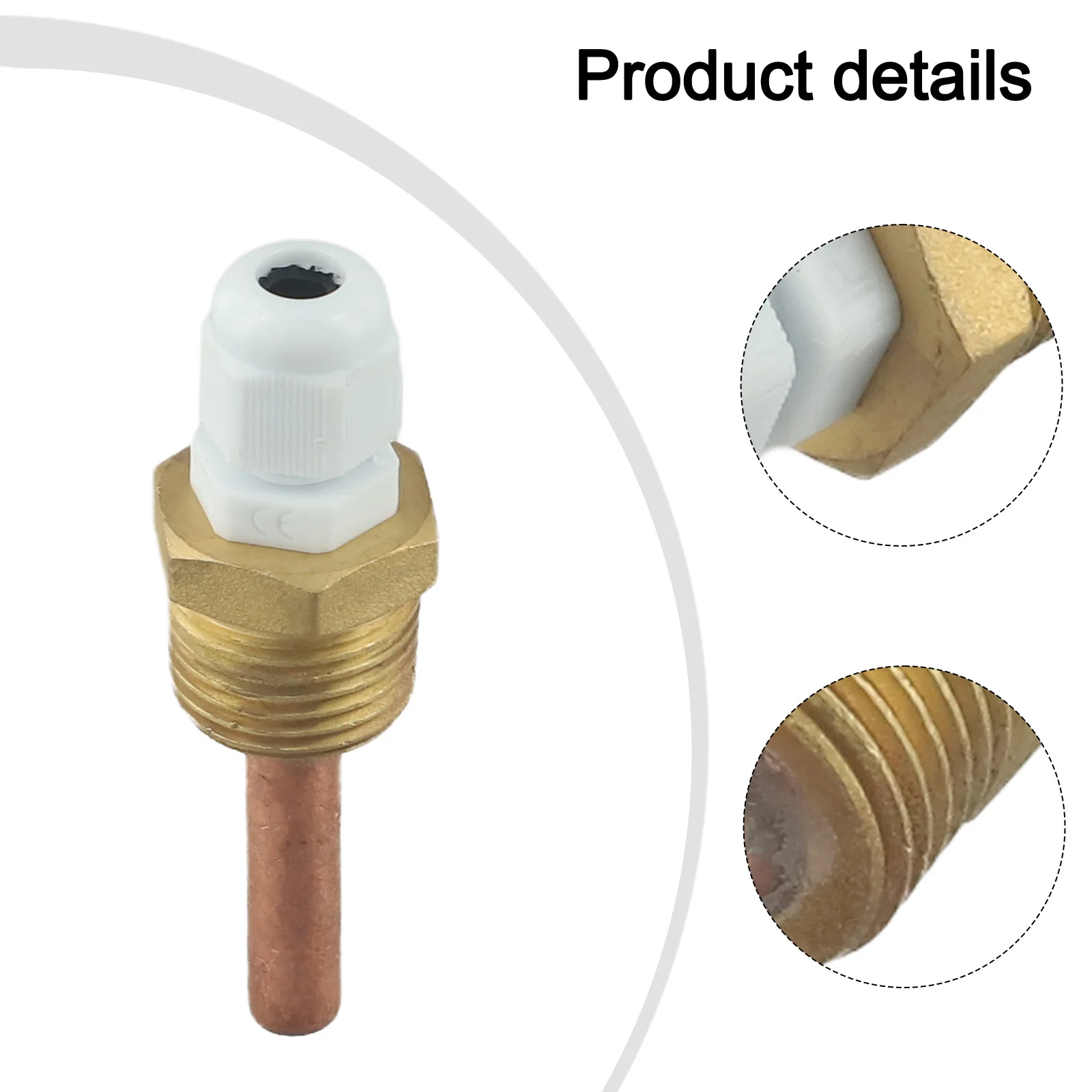 1pc 42-300mm Thermowell Brass 1/2 For BSP G Thread For Temperature Sensor 1/2 Inch Male Pipe Thread Inlet Temperature Sensors