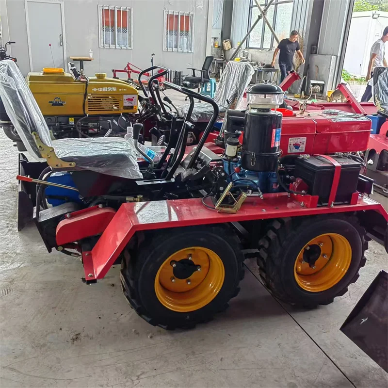 Dual-purpose micro-plough household tractor small seat multi-functional design with new engine motor drought-resistant gearbox