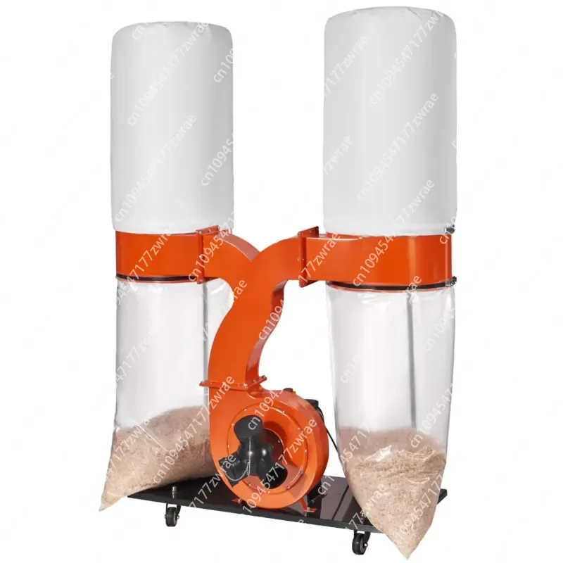 Dust Collector 3HP 1550 CFM Air Flow Rolling Dual Design AC Powered 110V Orange High Quality