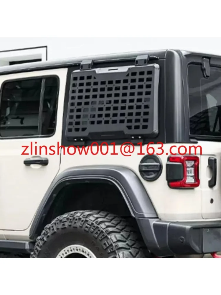 Panneau Molle de fenêtre latérale arrière, système de support de rangement modulaire, sac suspendu, supports d'extension de fenêtre latérale pour Jeep Wrangler JL