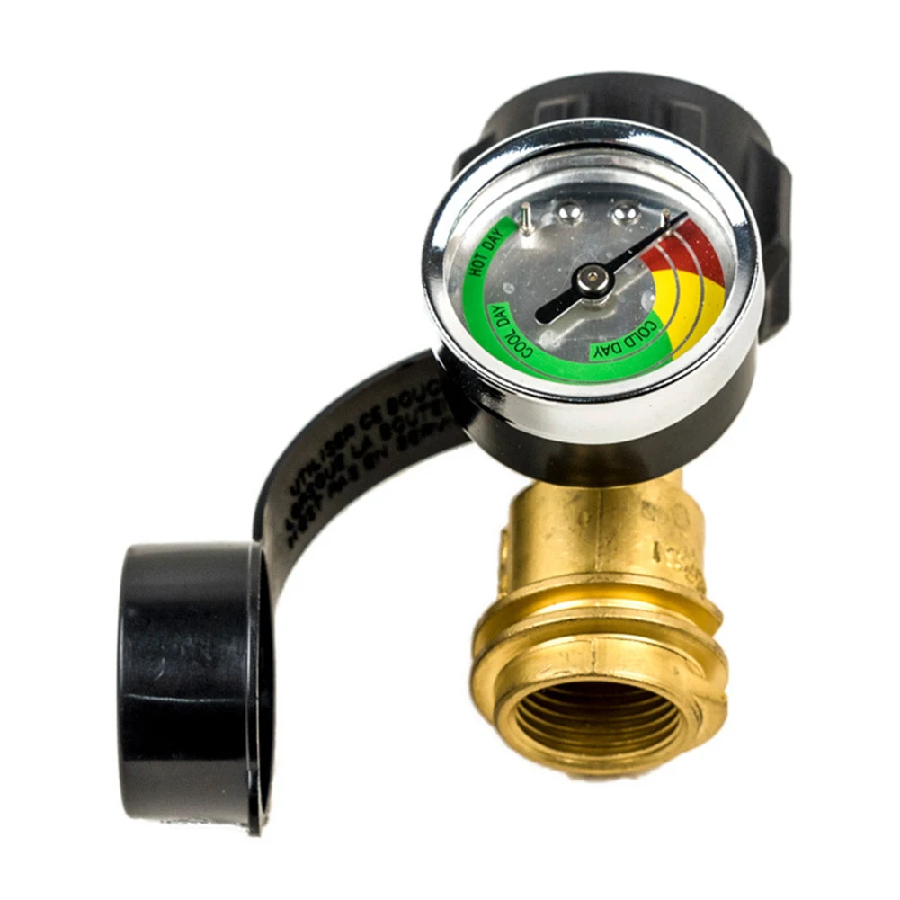 Tool-free Propane Adapter Propane Gauge Adapter Accurate Temperature Adaptation for versatile Compatibility Outdoor Cooking