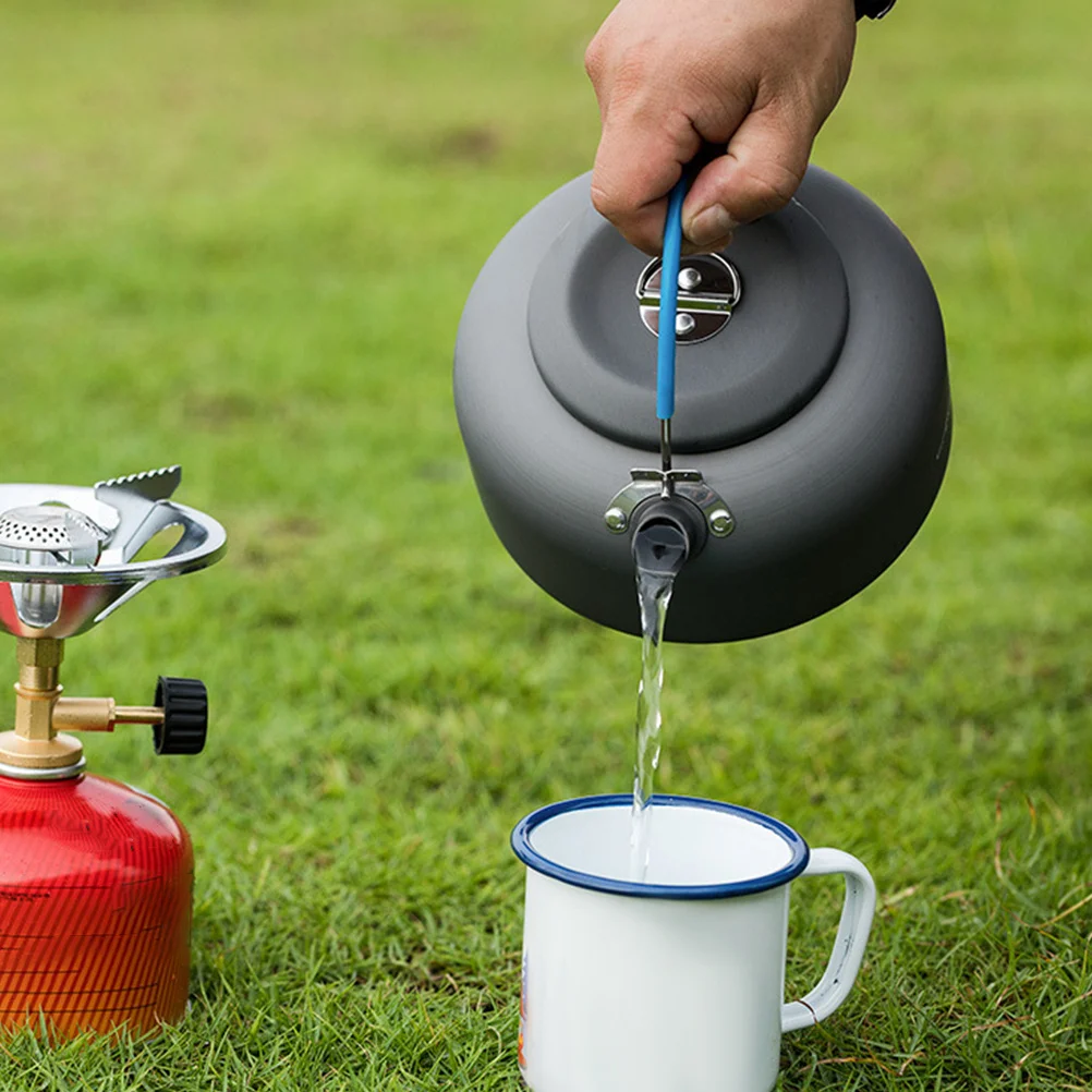 

Portable Outdoor Tea Kettle 1.4L Aluminum Lightweight Compact Camping Boiling Pot Smooth Pour Tea Kettle