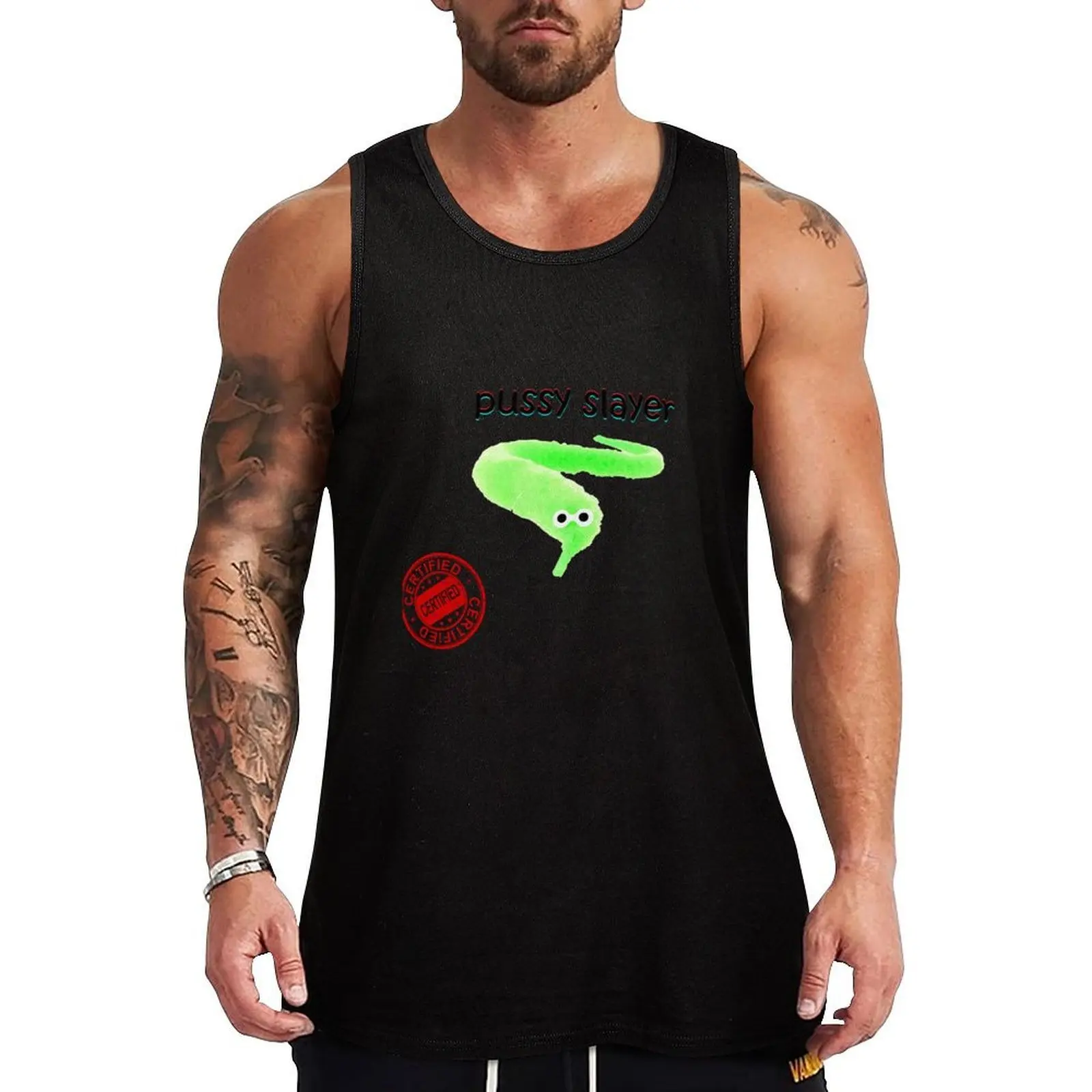 Certified Pussy Slayer Tank Top Basic Athletic Tank Top Cotton Casual Everyday Shirt