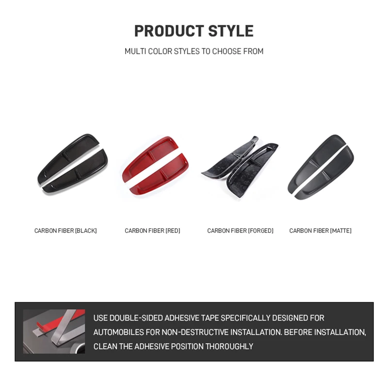 لبورشه باناميرا 971 2017-2023 ريال ألياف الكربون الجافة سيارة الجانب تنفيس الحاجز غطاء الكسوة Canard الفاصل المفسد الخارجي #4