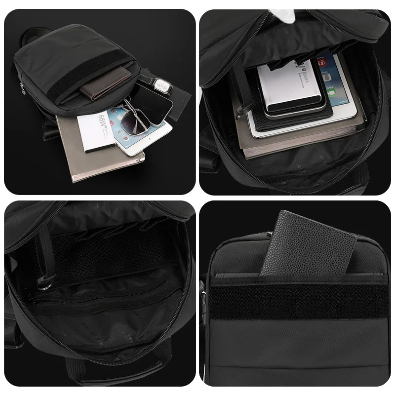 حقيبة كتف محمولة يدويًا من قماش النايلون المقاوم للماء، حقيبة كروس للأعمال ذات سعة كبيرة #3