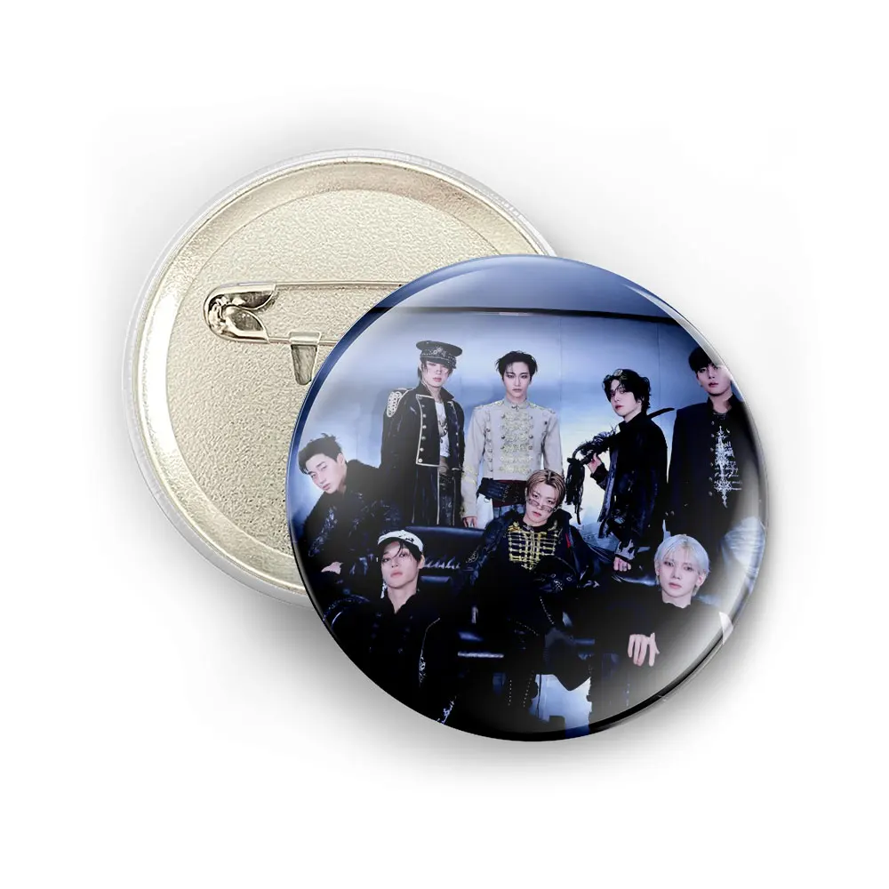 58mm Pin ATEEZ GOLDEN HOUR : Part.4 Badge Concept Photo 3 KPOP Brooch Collectible Fashion Accessory for Fans Backpack/T-shirt